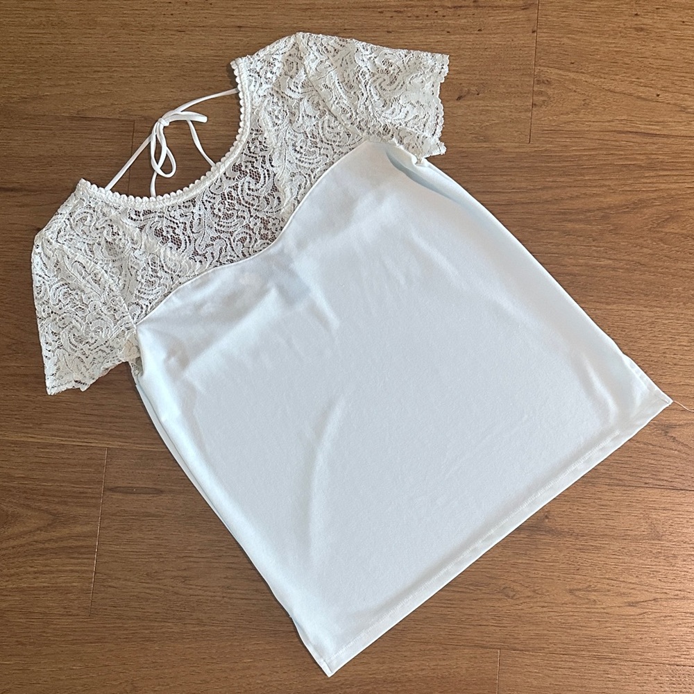 Ann Taylor Outlet Off White Lace Women's Blouse